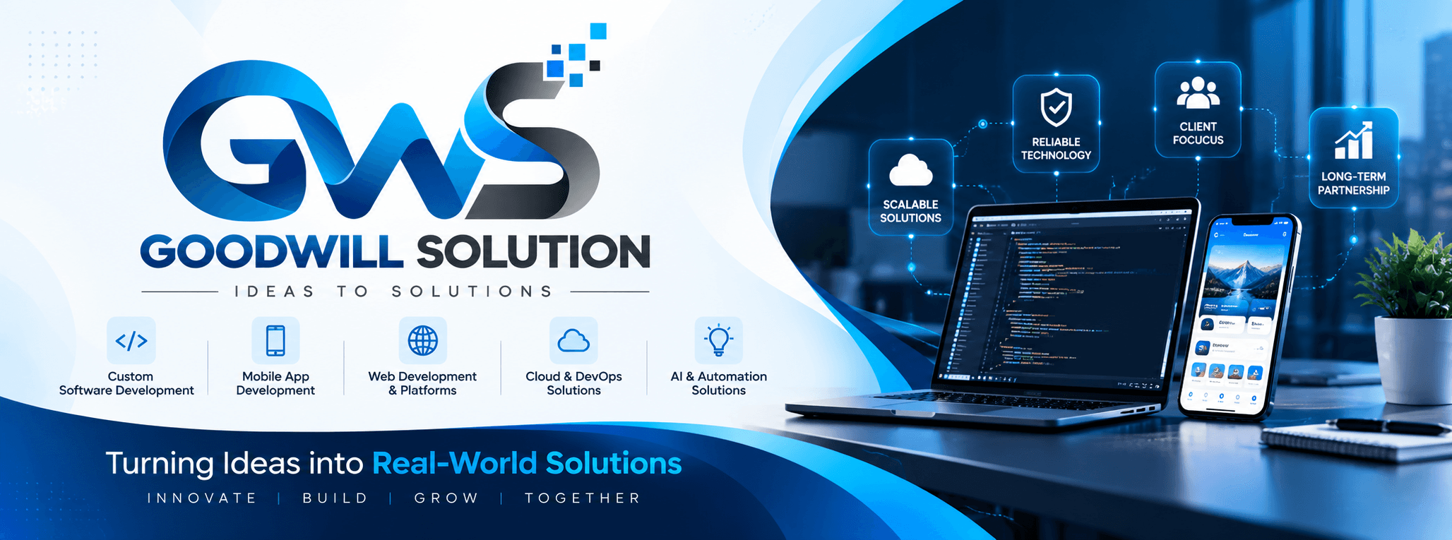 Goodwill Solution — reliable technology, client focus, long-term partnership and scalable solutions